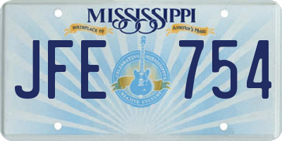 MS license plate JFE754