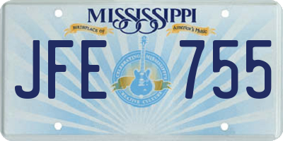 MS license plate JFE755