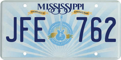 MS license plate JFE762