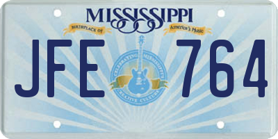 MS license plate JFE764