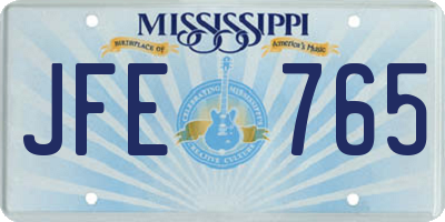 MS license plate JFE765