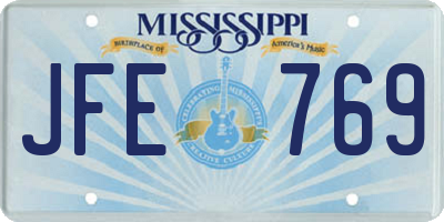 MS license plate JFE769
