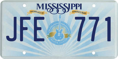 MS license plate JFE771