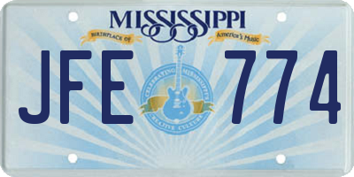 MS license plate JFE774