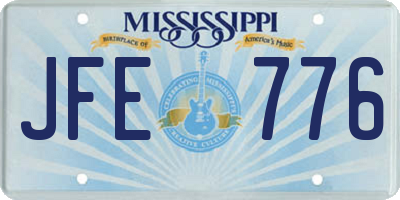 MS license plate JFE776