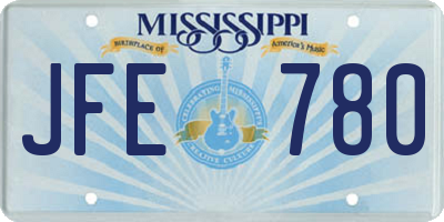 MS license plate JFE780