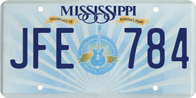 MS license plate JFE784