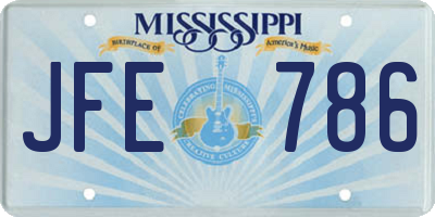 MS license plate JFE786