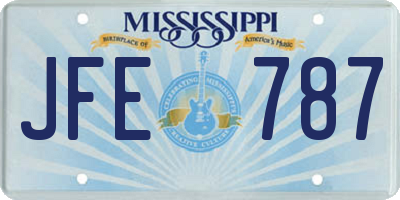 MS license plate JFE787