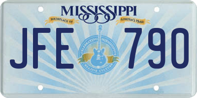 MS license plate JFE790