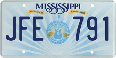 MS license plate JFE791
