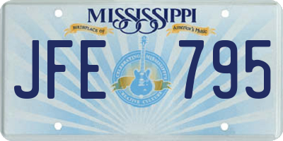 MS license plate JFE795