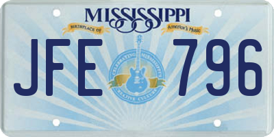 MS license plate JFE796