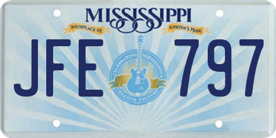 MS license plate JFE797