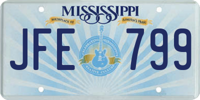 MS license plate JFE799