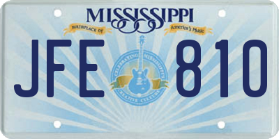 MS license plate JFE810