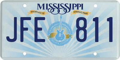 MS license plate JFE811