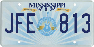 MS license plate JFE813
