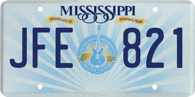 MS license plate JFE821
