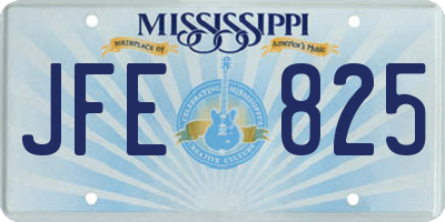 MS license plate JFE825