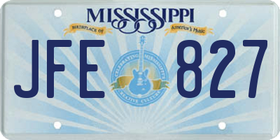 MS license plate JFE827