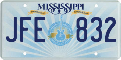 MS license plate JFE832