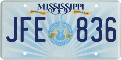 MS license plate JFE836