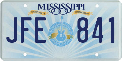 MS license plate JFE841