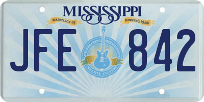 MS license plate JFE842