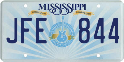 MS license plate JFE844