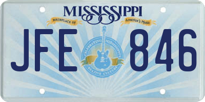 MS license plate JFE846