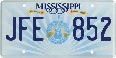 MS license plate JFE852