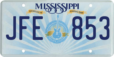 MS license plate JFE853