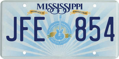 MS license plate JFE854