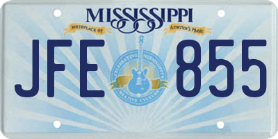 MS license plate JFE855
