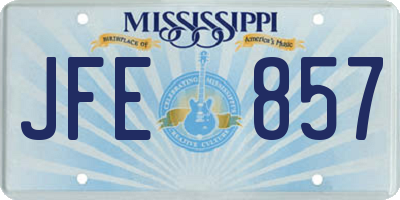 MS license plate JFE857