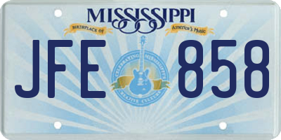 MS license plate JFE858