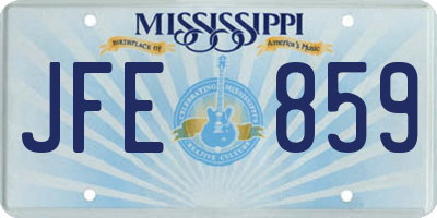 MS license plate JFE859