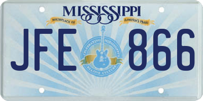 MS license plate JFE866