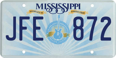 MS license plate JFE872