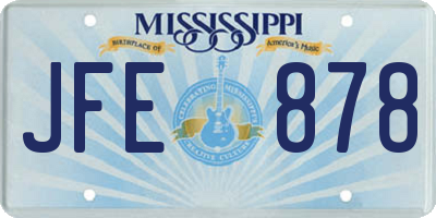 MS license plate JFE878