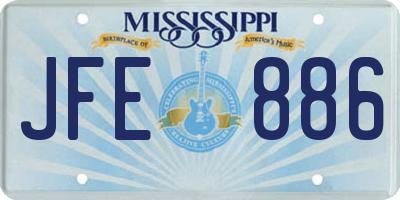 MS license plate JFE886
