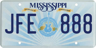 MS license plate JFE888