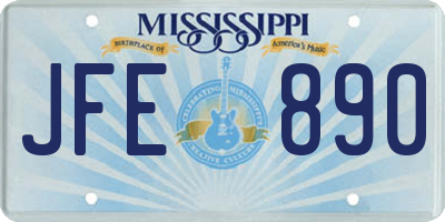 MS license plate JFE890