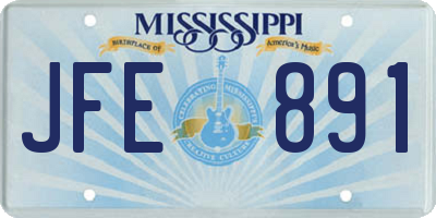 MS license plate JFE891