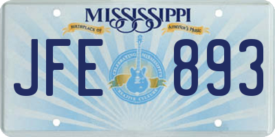 MS license plate JFE893