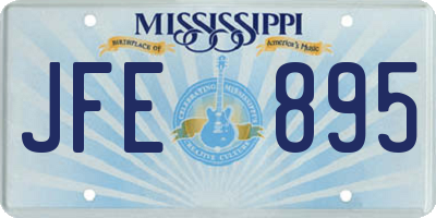 MS license plate JFE895