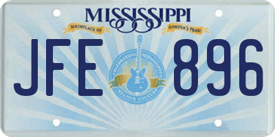 MS license plate JFE896