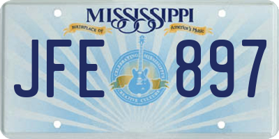 MS license plate JFE897