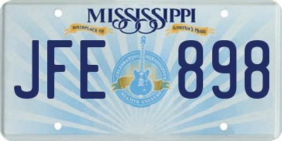 MS license plate JFE898